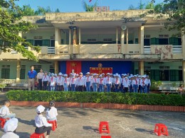 Quỳnh Phụ: Lễ kết nạp Đội viên tại Liên đội TH&THCS An Cầu