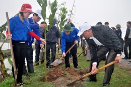 Ban Thường vụ Tỉnh đoàn phát động Tết trồng cây đời đời nhớ ơn Bác Hồ xuân Giáp Ngọ tại xã An Cầu