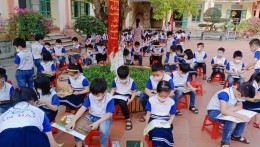 Quỳnh Phụ: Liên đội tiểu học thị trấn An Bài tổ chức Ngày Hội Sách năm 2022