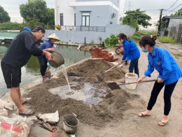 Quỳnh Phụ: Đoàn xã Quỳnh Xá tham gia xây dựng nông thôn mới