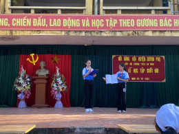 Liên đội trường THCS An Ninh tổ chức buổi lễ phát động" Tuần lễ học tập suốt đời"