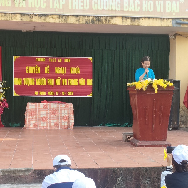 Quỳnh Phụ: Liên đội THCS An Ninh với chuyên đề “ Hình tượng người phụ nữ Việt Nam trong văn học”